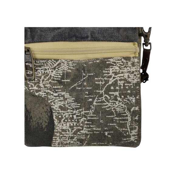 Primitives by Kathy Hello Adventure! Crossbody Canvas Sling Bag Vintage Purse - Picture 7 of 10